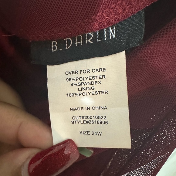 Red/Maroon Dress - Picture 4 of 4